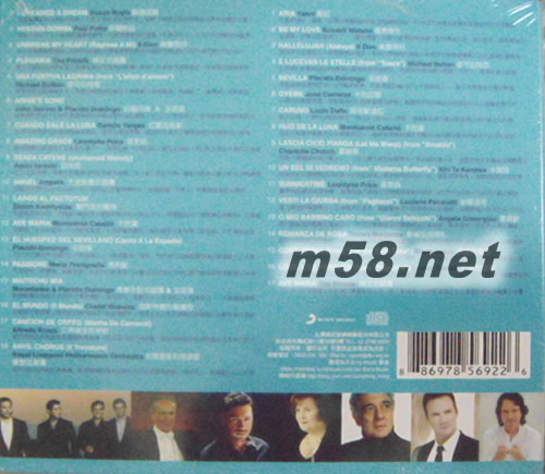 超世紀美聲精選 PASSIONE專輯背面圖片