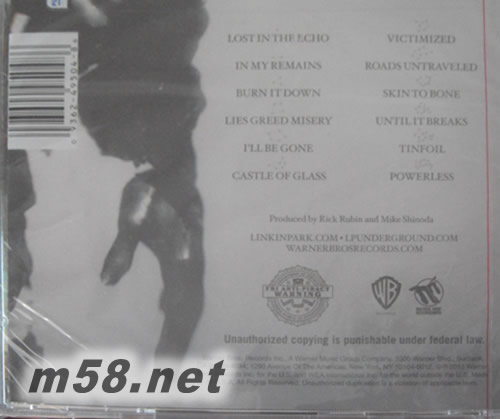 LIVING THINGS (美版)專輯背面圖片