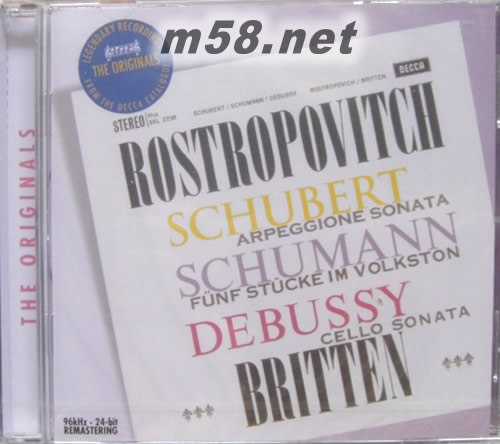 SCHUMANN 大提琴奏鳴曲 舒曼大提琴DEBUSSY專輯正面圖片