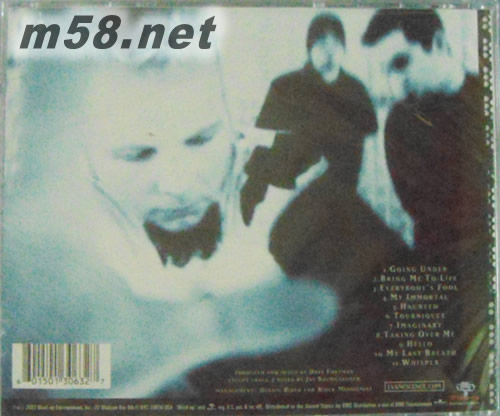 FALLEN專輯背面圖片