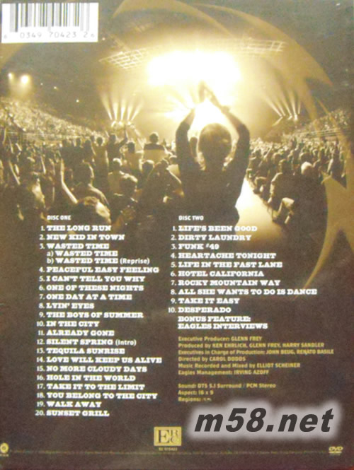 Farewell Live From Melbourne 2DVD專輯背面圖片