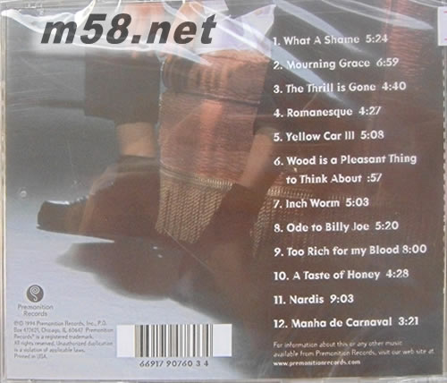 CAFE BLUE藍調咖啡座24K Gold CD(金碟)專輯背面圖片