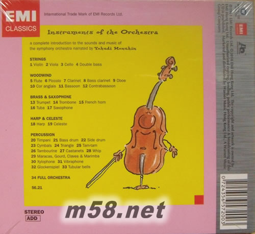 Mahlaer:Symphony No.5樂團樂器大全-古典入門必備 AQCD專輯背面圖片