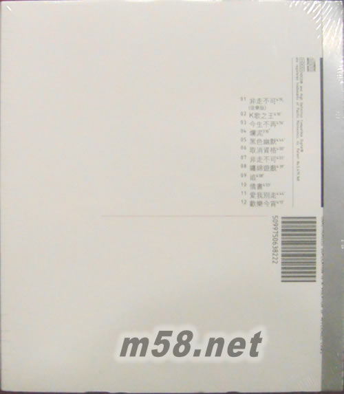 給我唱過的男孩們(SONY日本限量版CD)專輯背面圖片