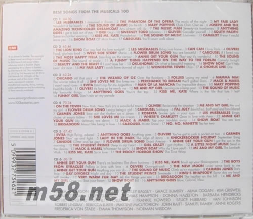Best Songs From The Musicals 100音樂劇主題歌曲百分百(6CD套裝)專輯背面圖片