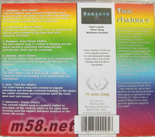 True Chakras專輯背面圖片
