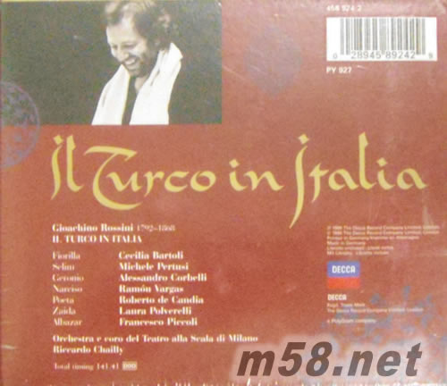 羅西尼:義大利的土耳其人 Rossini:Il turco in Italia專輯背面圖片