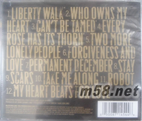 Can`t Be Tamed 無法擋 美版專輯背面圖片