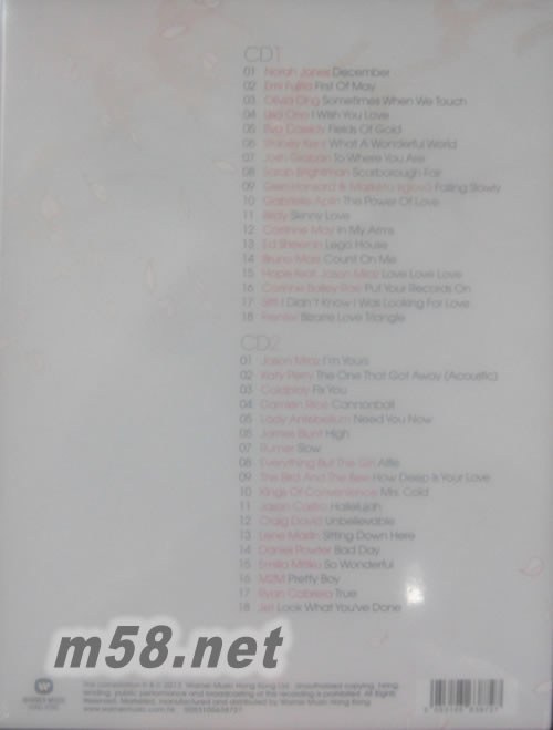 LOVE ACOUSTIC專輯背面圖片