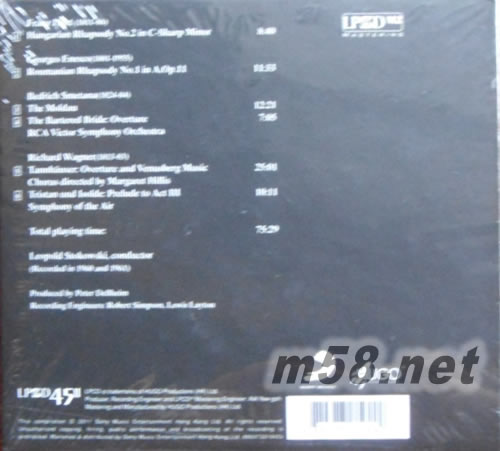 Rhapsodies TLeopold Stokowski 史托科夫斯基 狂想曲LPCD專輯背面圖片