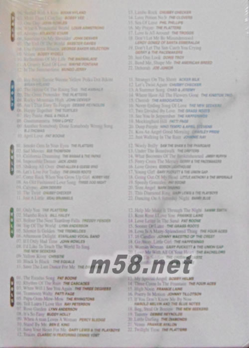 Best of Original Oldies (5CD)套裝專輯背面圖片