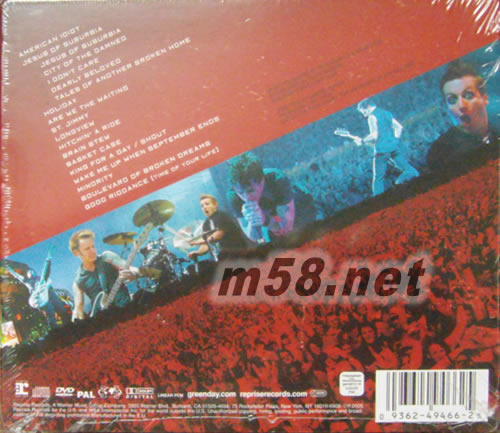 LIVE Bullet in a Bible(紅色封面)專輯背面圖片