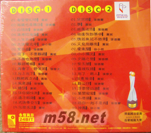 盧國沾作品集 詞壇圣手(紅色封面)專輯背面圖片