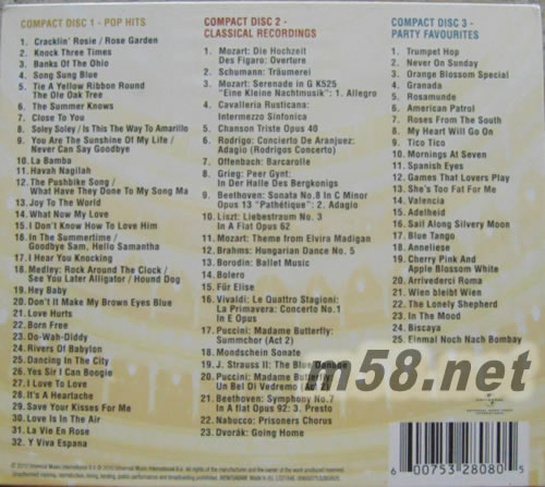 80 Greatest Hits 80首精選曲專輯背面圖片