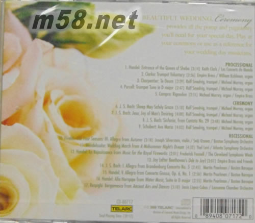Beautiful Wedding: Ceremony婚禮儀式音樂專輯背面圖片