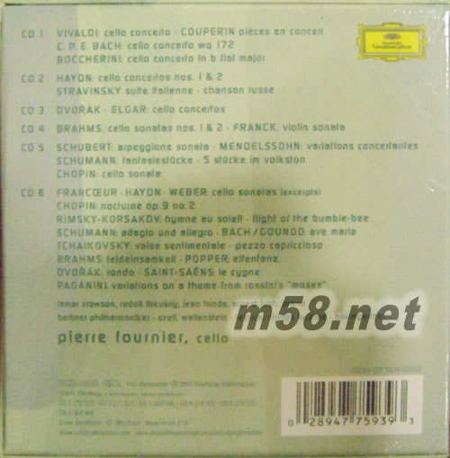 Aristocrat Of The Cello大提琴的貴族(6CD套裝)專輯背面圖片