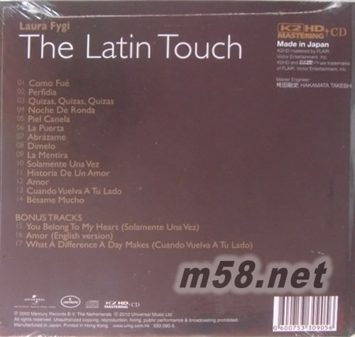 THE LATIN TOUCH (環(huán)球K2HD系列)專輯背面圖片