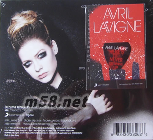就是艾薇兒 Avril Lavigne (Asian Tour Edition) CD+DVD專輯背面圖片