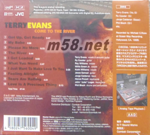 COME TO THE RIVER XRCD專輯背面圖片