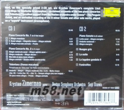 THE LISZT RECORDINGS 鋼協(古典愛好者必備)專輯背面圖片