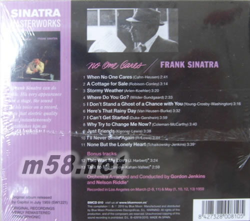 No One Cares 沒人在乎專輯背面圖片