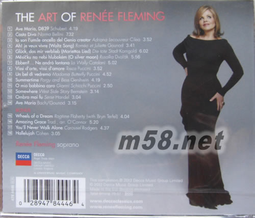 THE ART OF RENEE FLEMING弗萊明之美聲藝術(shù)(古典愛好者必備)專輯背面圖片