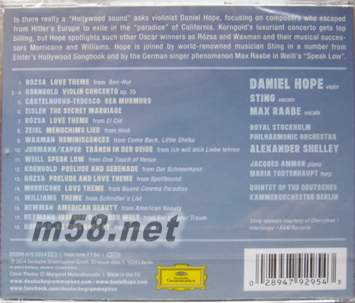 Escape To Paradise The Hollywood Album專輯背面圖片