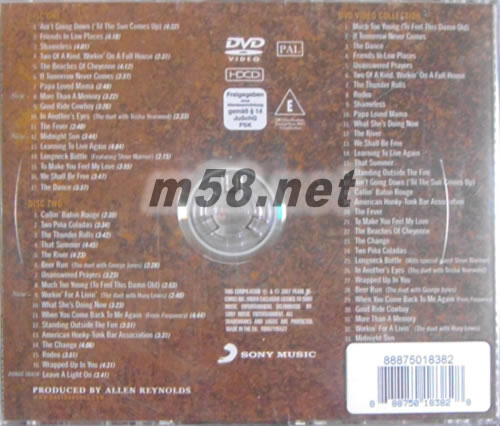 The Ultimate Hits 2CD+DVD (歐版)專輯背面圖片