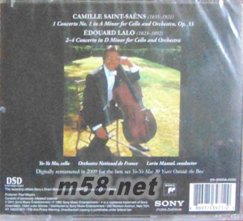 Lalo, Saint-Sa?ns: Cello Concertos 拉羅 圣桑 大提琴協(xié)奏曲 美版專輯背面圖片