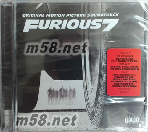 Furious 7: Original Motion Picture Soundtrack (Explicit) 速度與激情電影原聲 美版專輯正面圖片