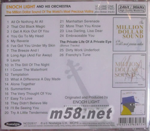 伊諾力特 - 百萬(wàn)珍貴琴韻(小提琴)專(zhuān)輯背面圖片