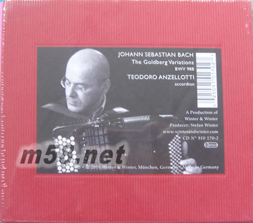 The Goldberg Variations 戈德堡變奏曲 手風(fēng)琴獨奏 紅色封面專輯背面圖片