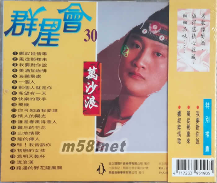 群星會(huì)30 萬(wàn)沙浪專輯背面圖片