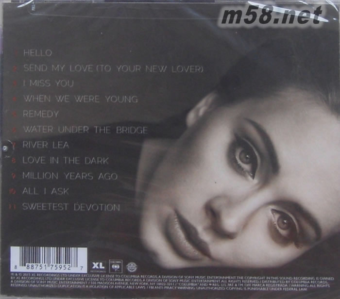 25 美版專輯背面圖片