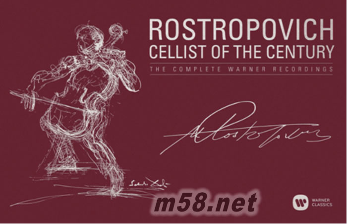 CELLIST OF THE CENTURY 羅斯托波維奇世紀典藏-華納古典錄音全集 (40CD+3DVD+200 page book) 大套裝專輯正面圖片