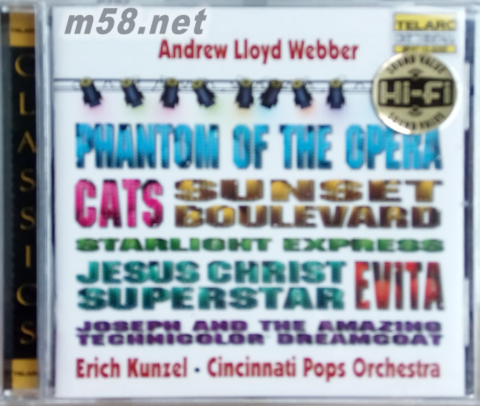 ANDREW LIOYD WEBBER 韋伯金曲選專(zhuān)輯正面圖片
