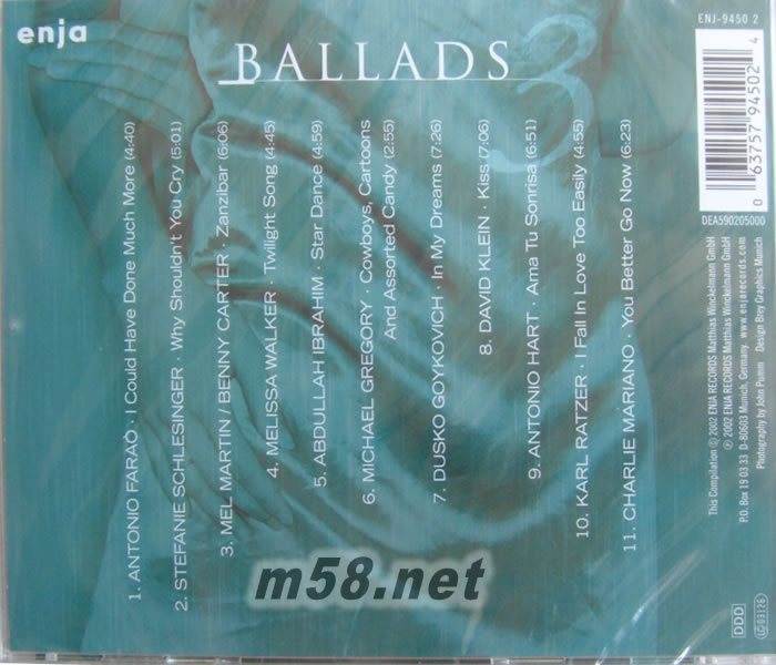 發(fā)燒情歌試音碟(三)專輯背面圖片