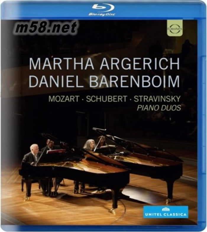 MOZART SCHUBERT STRAVINSKY PIANO DUOS 莫札特, 舒伯特, 史特拉汶斯基 - 鋼琴二重奏 BD專輯正面圖片