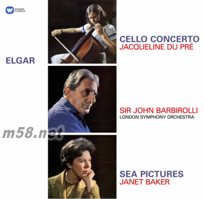 ELGAR – CELLO CONCERTO & SEA PICTURES 艾爾加 大提琴協奏曲 海景杜普蕾 珍奈貝克, 巴畢羅里 180GRAM 黑膠唱片 (2017 CD圣經)專輯正面圖片