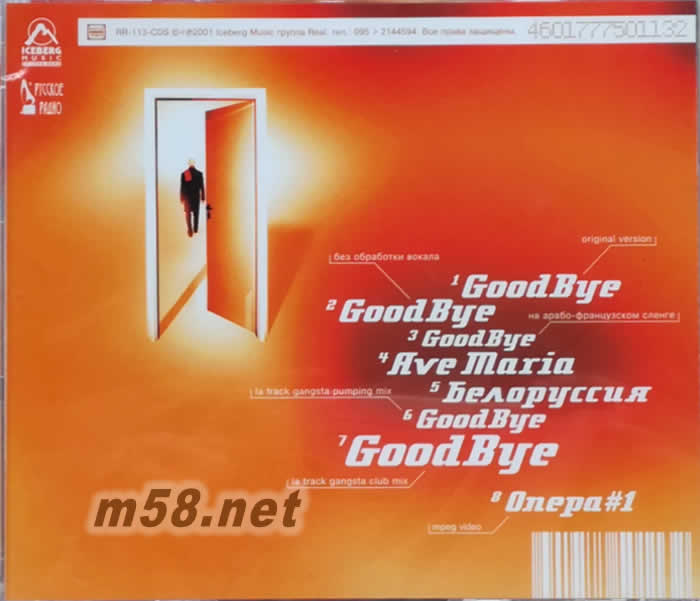 Goodbye專輯背面圖片