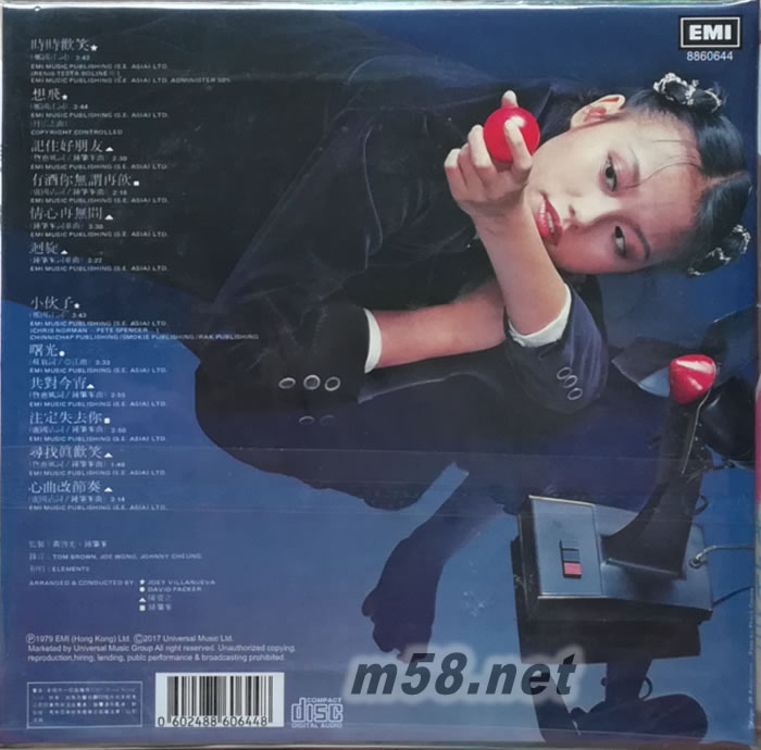 袁麗嫦.BTB - 時時歡笑.想飛.小伙子 (1979)CD首度出版 環球復黑王專輯背面圖片