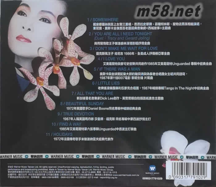 True Devotion專輯背面圖片