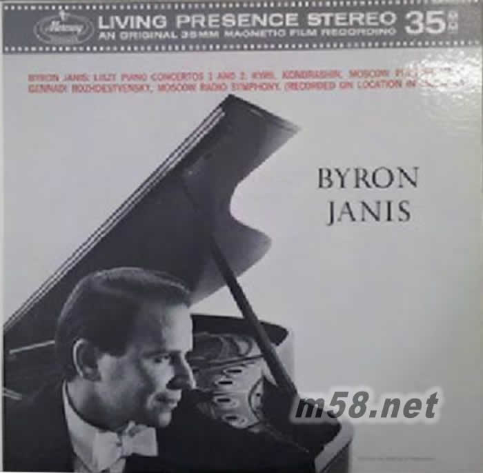 賈尼斯 莫斯科愛樂樂團 - 李斯特:第1 & 2鋼琴協奏曲 180g 33RPM LP 黑膠專輯正面圖片