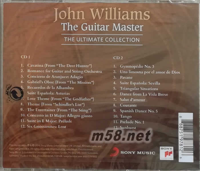 THEGUITAR MASTER THE ULTIMATE COLLECTION 吉它大師精選專輯背面圖片