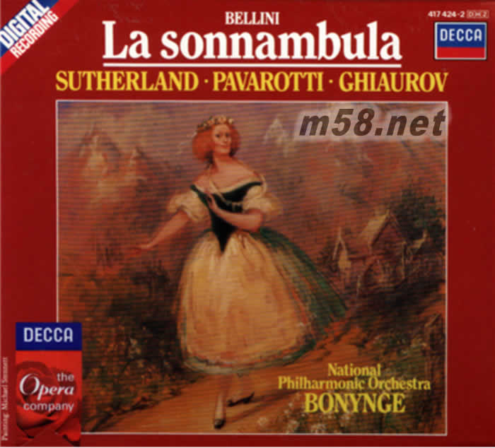 Richard Bonynge - Bellini:La Sonnambula 理查·波寧吉 - 貝里尼:夢游女專輯正面圖片
