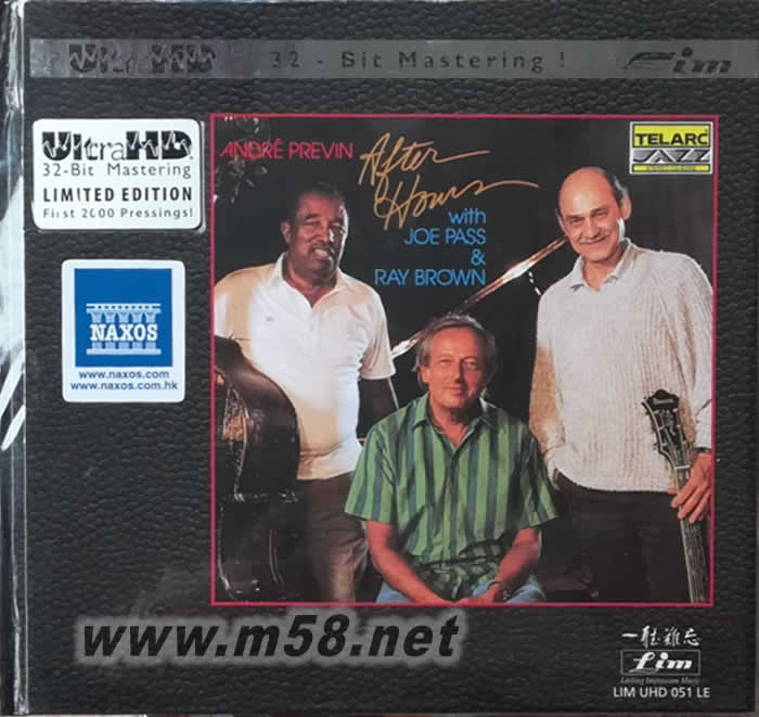 ANDRE PREVIN: RAY BROWN: JOE PASS 搖滾遇上爵士 大提琴與吉它 ULTRAHD 限量版專(zhuān)輯正面圖片
