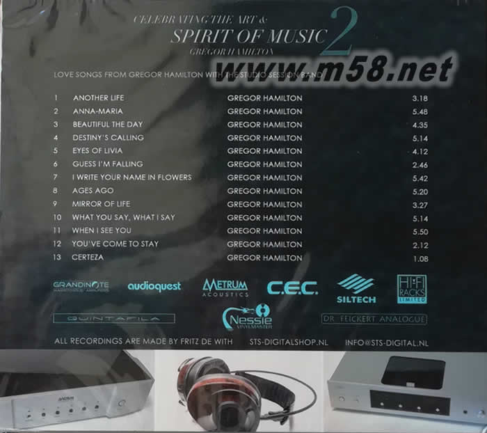 藍眼睛 純正人聲 第二集 以愛傳情 Celebrating the art & spirit of music volume 2專輯背面圖片