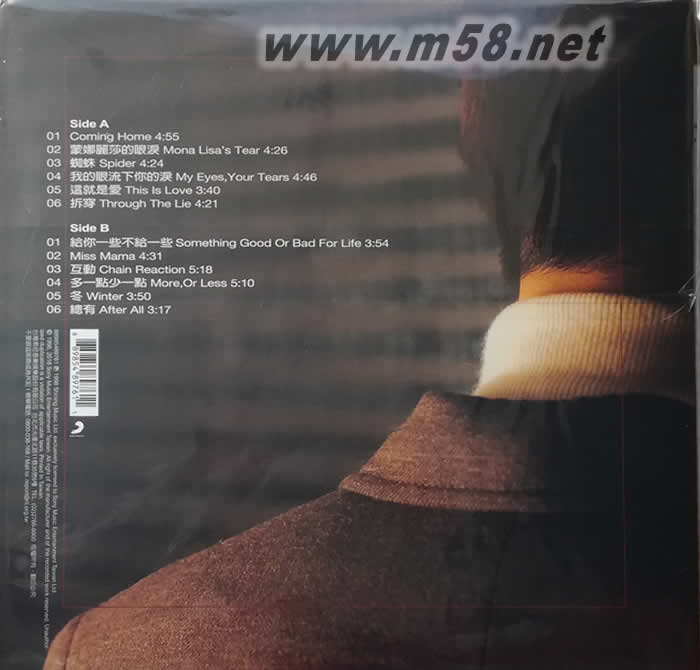 蒙娜麗莎的眼淚 180g 33RPM 黑膠 限量版專輯背面圖片