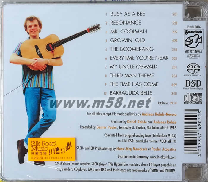 吉它 黑珍珠 共鳴 RESONANCE Analog Pearls Vol.2 SACD專輯背面圖片