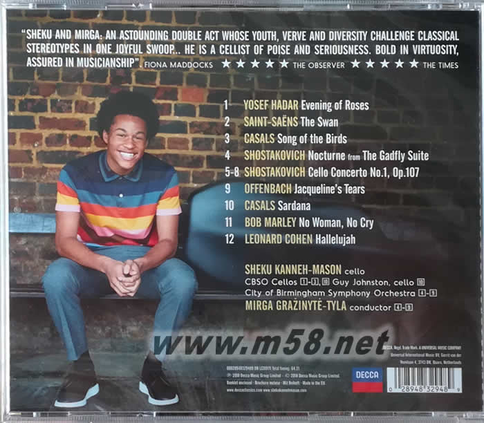 Inspiration 19歲大提琴手專輯背面圖片